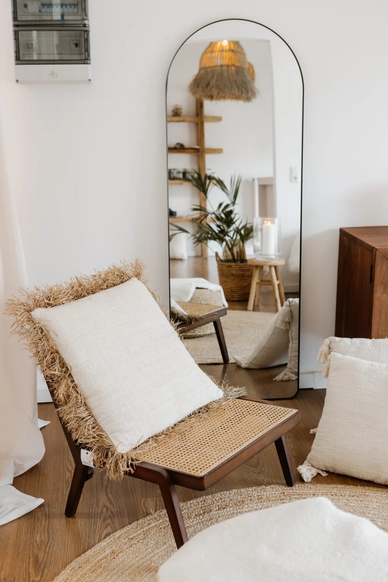 Sessel mit Kissen im Studio La Soulis in Riedering